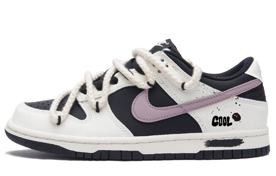 Nike Nike Dunk White Smoky Ink A Low top Skateboard Shoes Unisex Black White