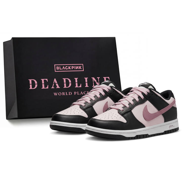 Nike Nike Dunk 'BlackPink Litchi Lemon Tea Abrasion Resistant Low top Skateboard Shoes Unisex Black Pink