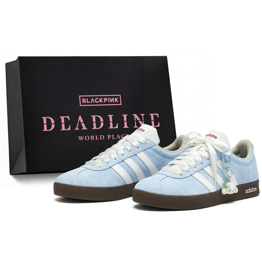 Adidas Adidas VL COURT 2.0 Maris Sal Soda Abrasion Resistant Slip Resistant Low top Skateboard Shoes Unisex Blue