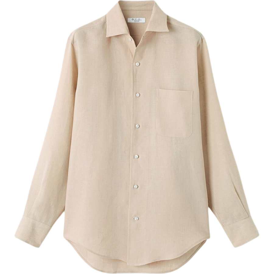 Loro Piana Shirts Women's Beige Lapel Moderate