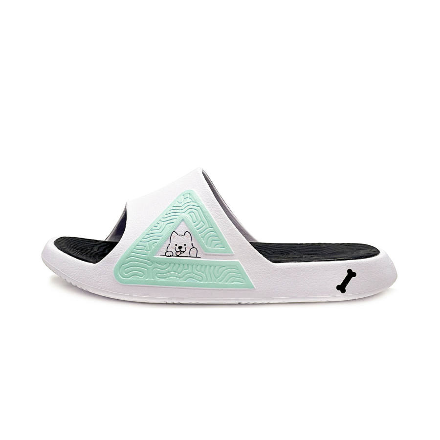 PEAK Tai Ji1.0 Cushioning Slip Resistant Slide Slippers Unisex Cyan Blue