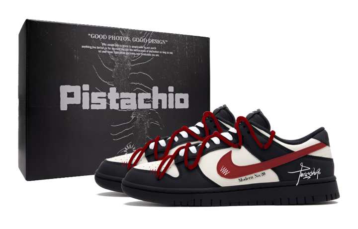 Nike Nike Dunk Red Black Thermal Cushioning Impact Resistance Low top Skateboard Shoes Unisex Vintage Red