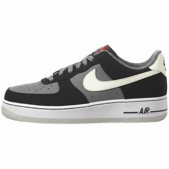 Nike Nike Air Force 1 Leather Low top Kids' Skateboarding Shoes Black Gray Kids'