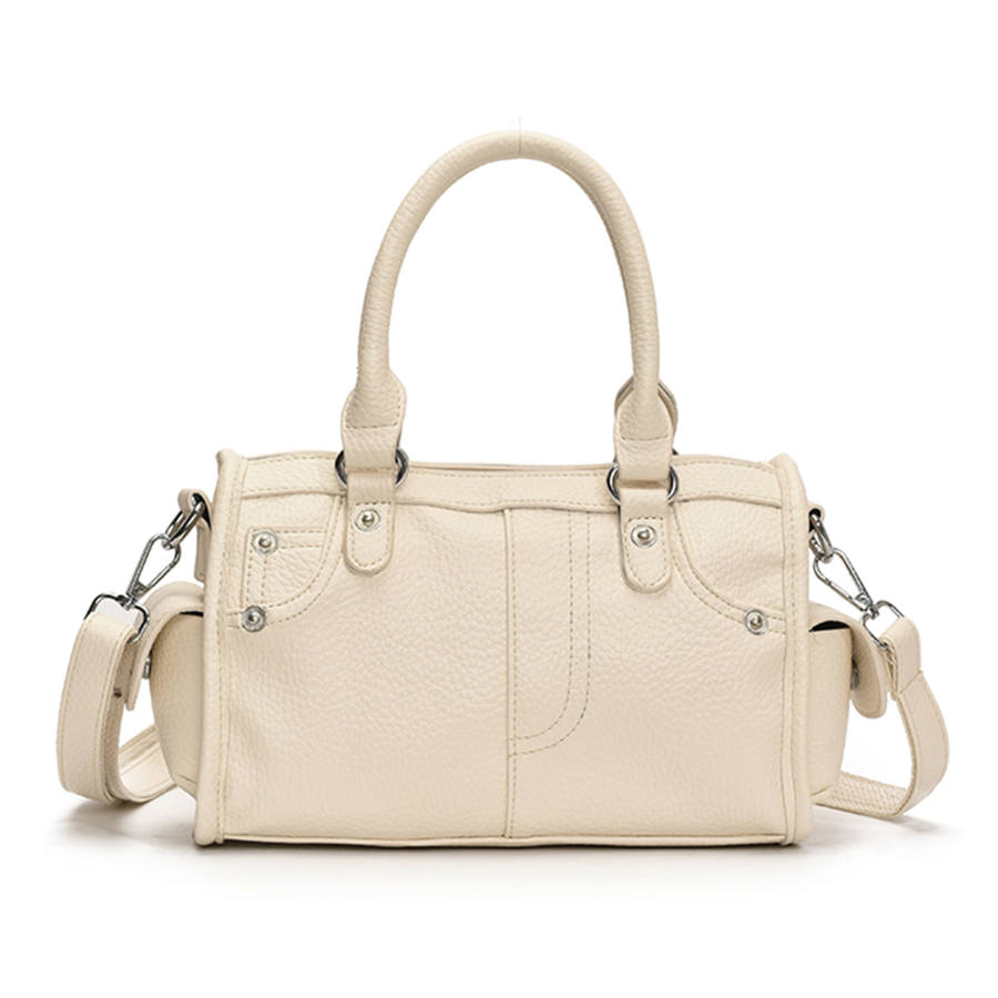 YALU Pu Handbag Women's White/Gray/Black/Pink