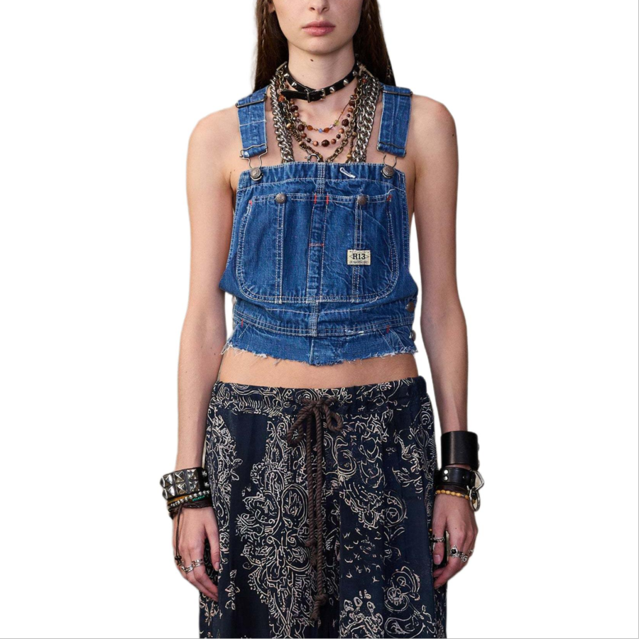 R13 Tank Tops Women's Denim Blue Moderate