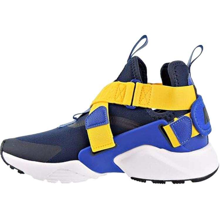 Nike Nike Huarache City Leather Support Mid top Kids' Running Shoes Black Blue Yellow Kids'