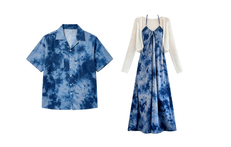 TUSHIFEI Couple Sets Women's Polo Collar Moderate Long