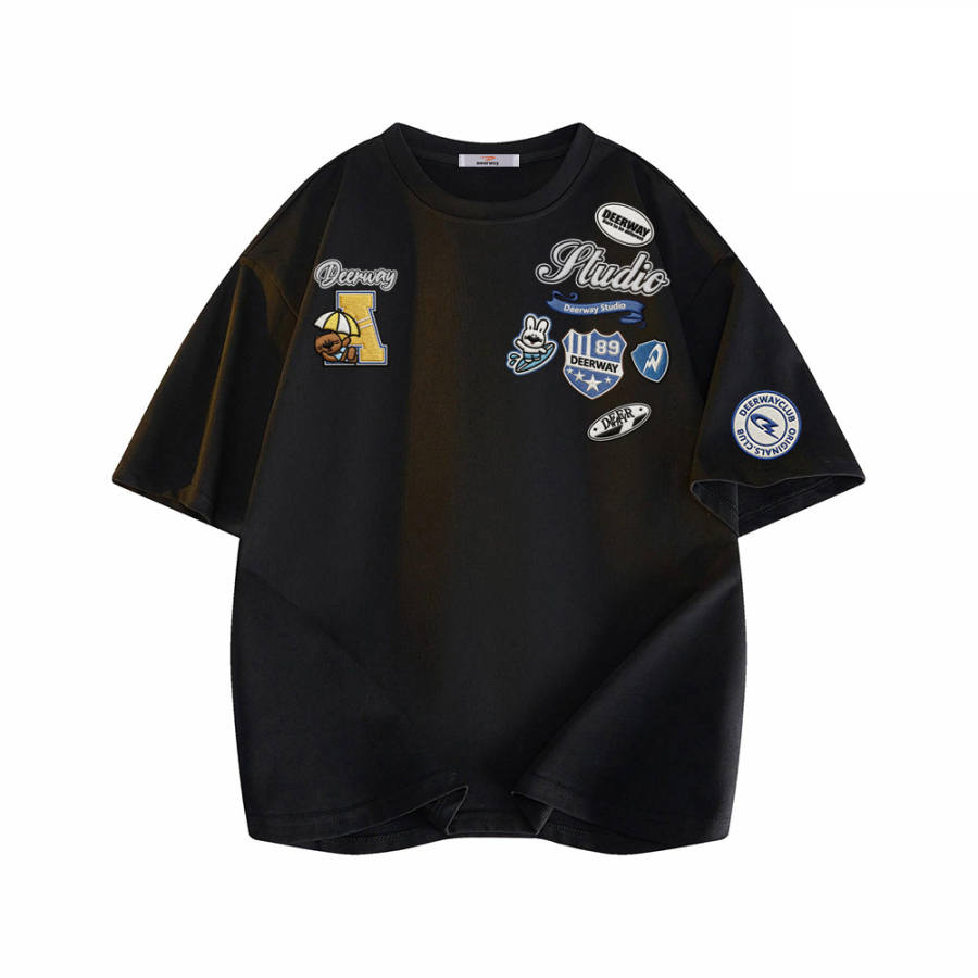 DEERWAY T Shirts Unisex Crew Neck Moderate Heavyweight