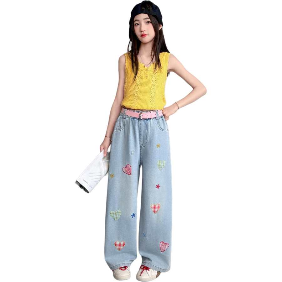 PLANDOO PLANDOO Kids Jeans Thin Cooling