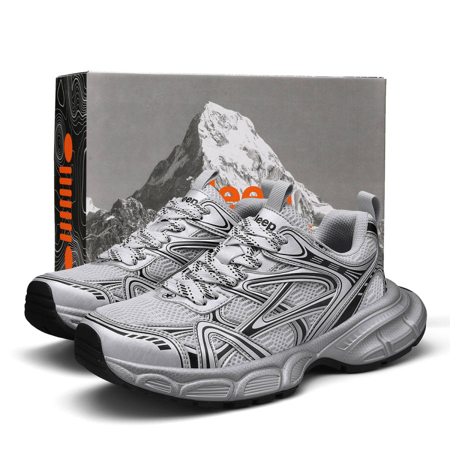 Jeep Star Shadow Cushioning Abrasion Resistant Height Increasing Low top Chunky Sneakers Men's