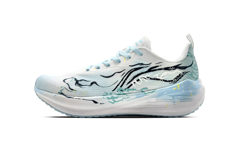 Li-Ning Li Ning Wuyue Cushioning Abrasion Resistant Slip Resistant Low top Casual Running Shoes Men's Blue White