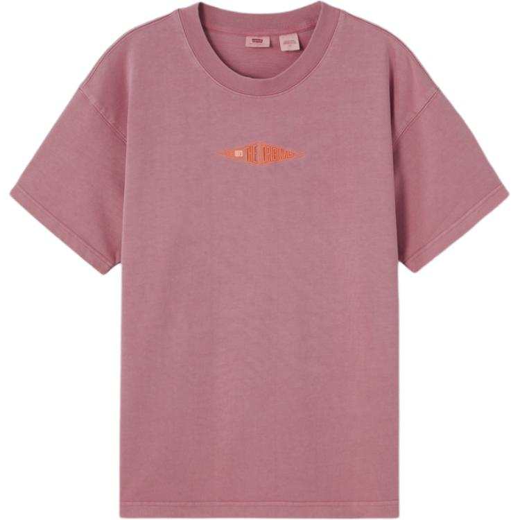 Levis Levis T Shirts Unisex Pink Crew Neck Moderate