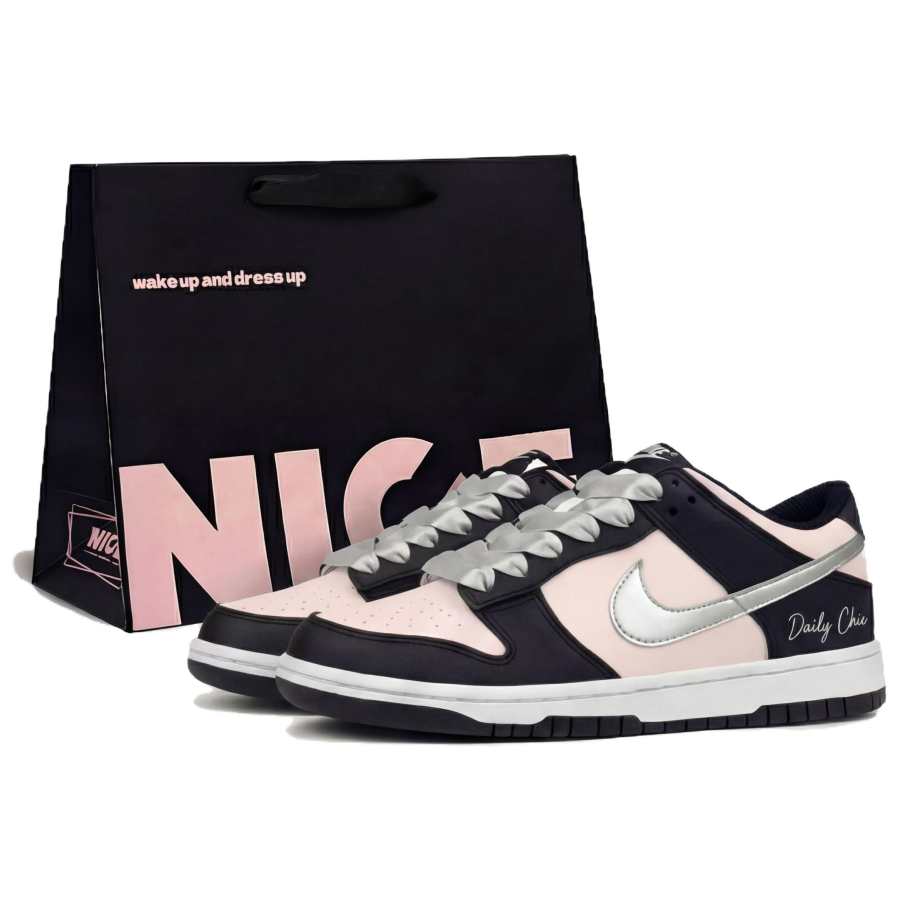 Nike Nike Dunk Pink Ink Sweetheart, Special Shopping Bag Abrasion Resistant Slip Resistant Low top Skateboard Shoes Unisex