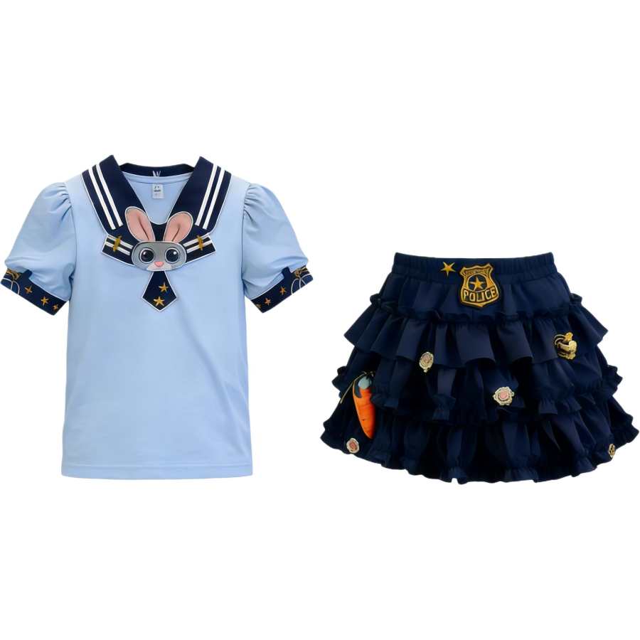 Disney Kids Two Piece Skirt Sets Navy Collar Moderate