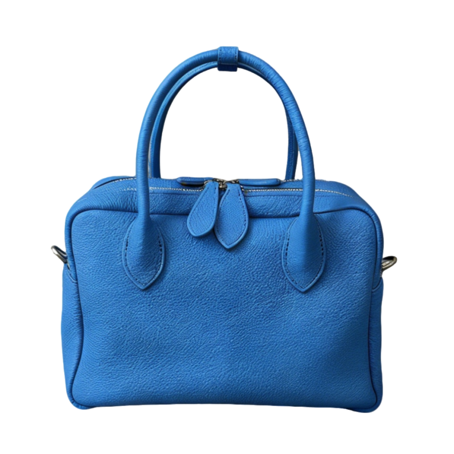 PAYOT Synthetic Leather Handbag Regular Women's Lightning Blue/Ecru/Yellow/Black