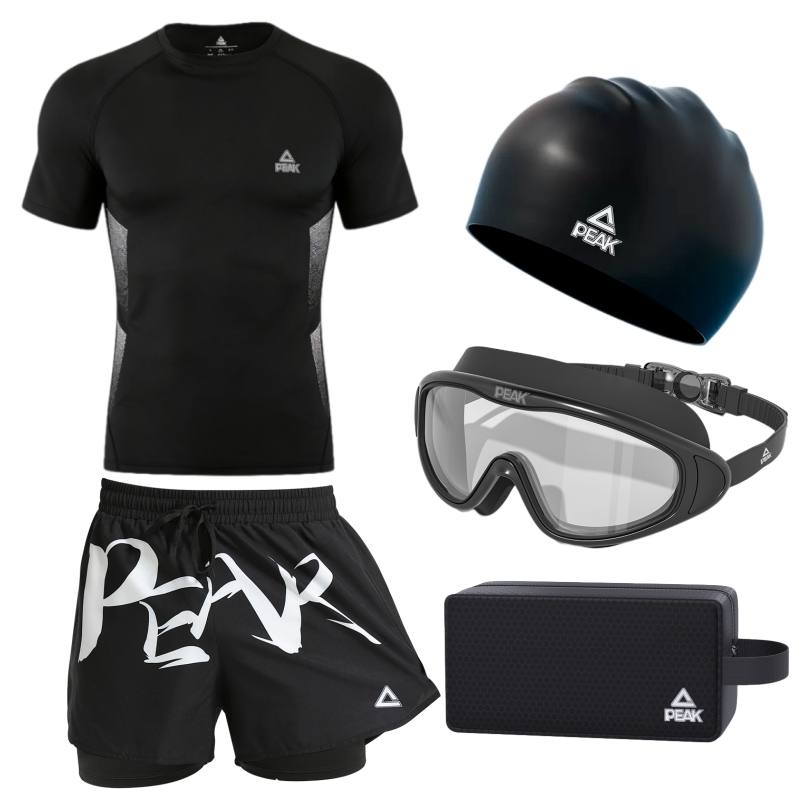 PEAK x SHUILULIANGYONG Swimming Equipment Sets Men's Five Piece Set Black