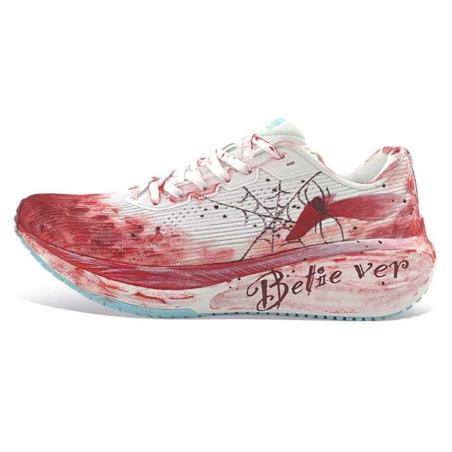 Li-Ning Li Ning Version 2.0 Fabric Rebound Lightweight Low top Running Shoes Men's White Red