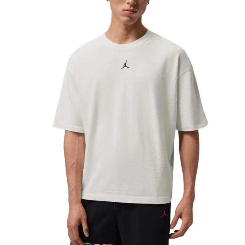 Jordan Jordan Flight T Shirts Men's 133 Sail White/Canvas White/Black Crew Neck Moderate