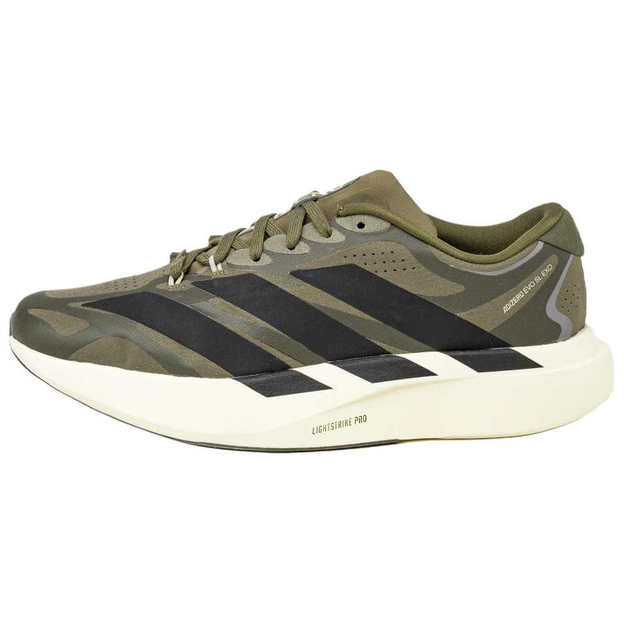 Adidas Adidas Adizero Evo SL Comfortable And Lightweight Rebound Low top Running Shoes Men's Olive Green