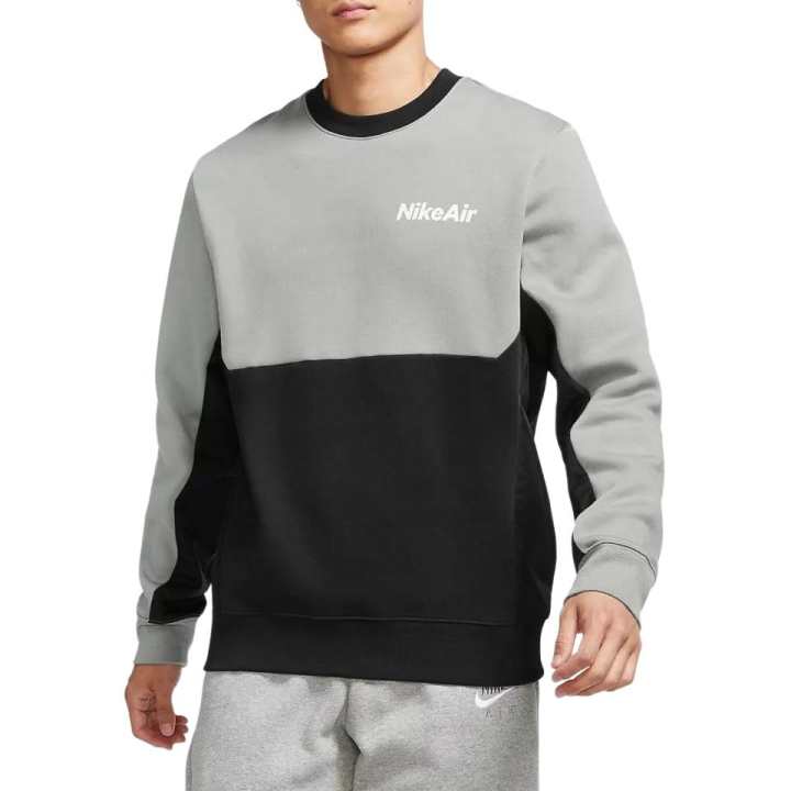 Nike Nike Air Sweatshirts Men's Silver Crew Neck Moderate Straight Fit