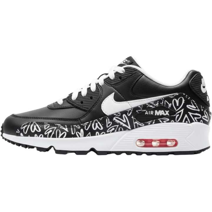Nike Nike Air Max 90 Soft And Comfortable Low top Kids' Running Shoes Black Teenagers
