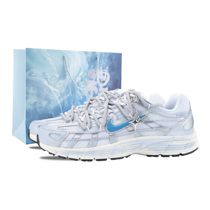 Nike Nike P 6000 Cushioning Breathable Low top Running Shoes Unisex Blue White