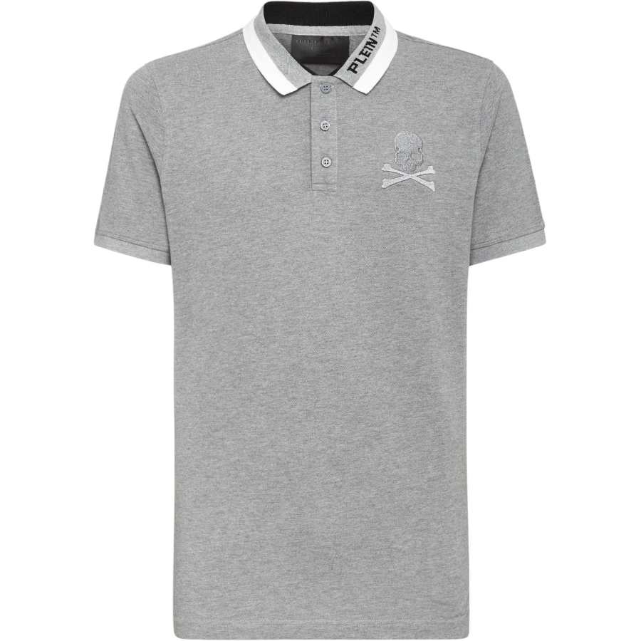 Philipp Plein logo embroidered polo shirt