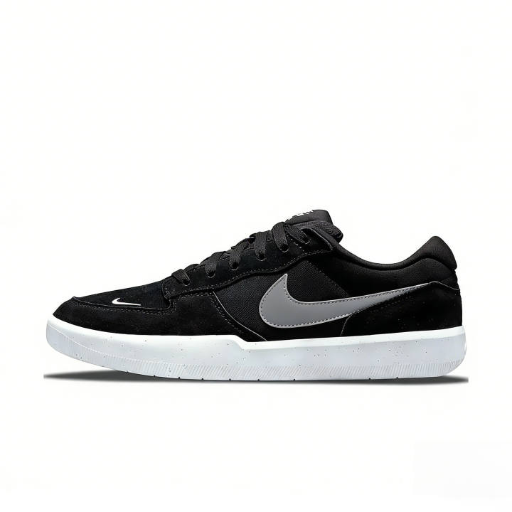 Nike Nike SB Force 58 Gray Shadow Leather, Textile Lightweight Breathable Low top Skateboard Shoes Unisex Gray Black