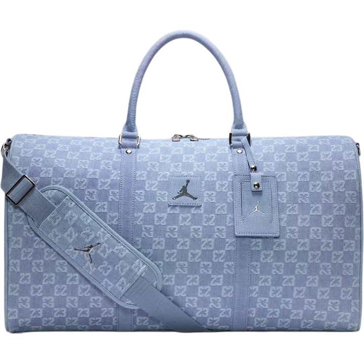 Jordan Jordan Monogram 40L Cotton Travel Bag Unisex Denim Blue