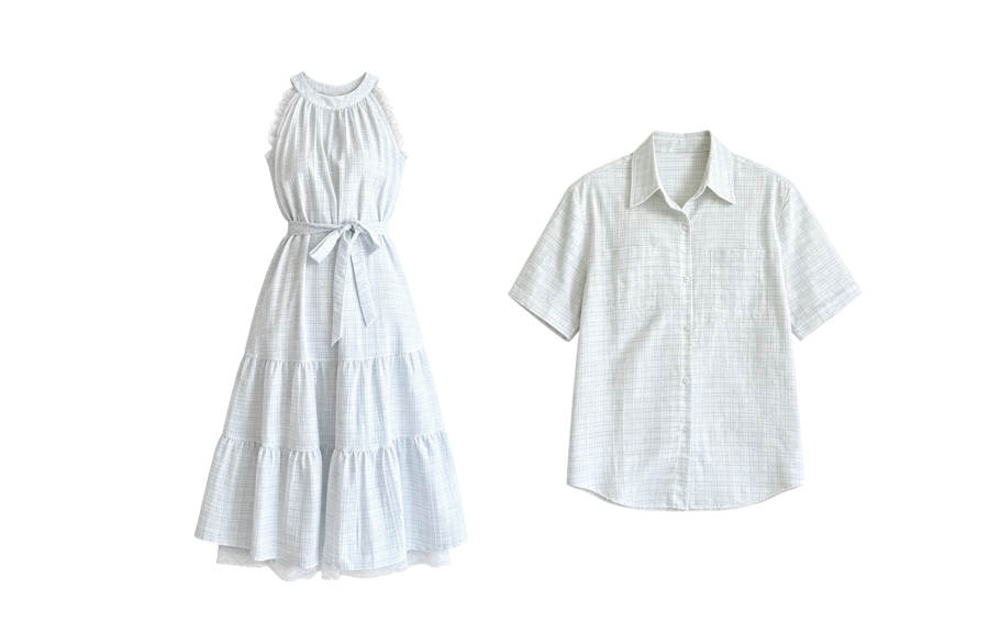 TUSHIFEI Couple Sets Women's Polo Collar Moderate Long