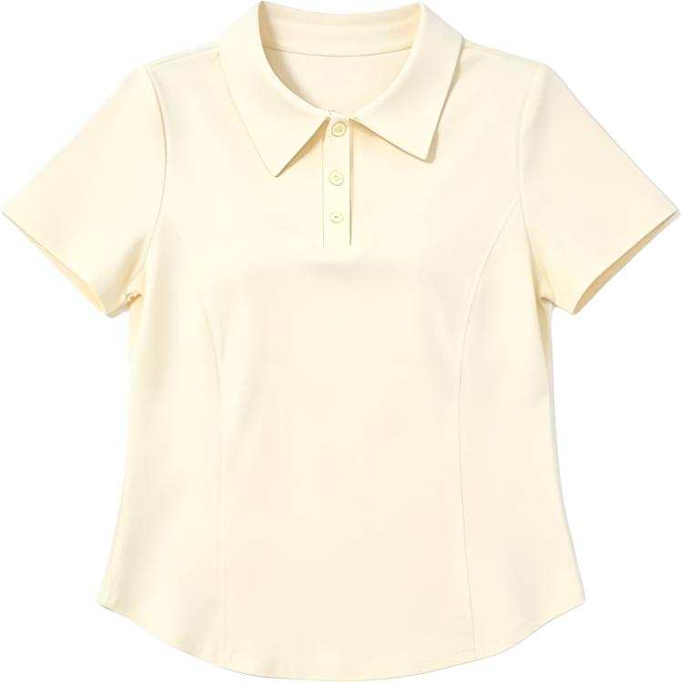 DUSHE Polo Shirts Women's Polo Collar Moderate Straight Fit