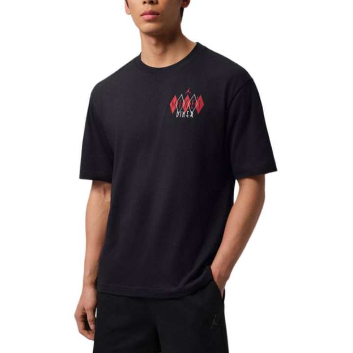 Jordan Jordan T Shirts Men's Black Crew Neck Moderate