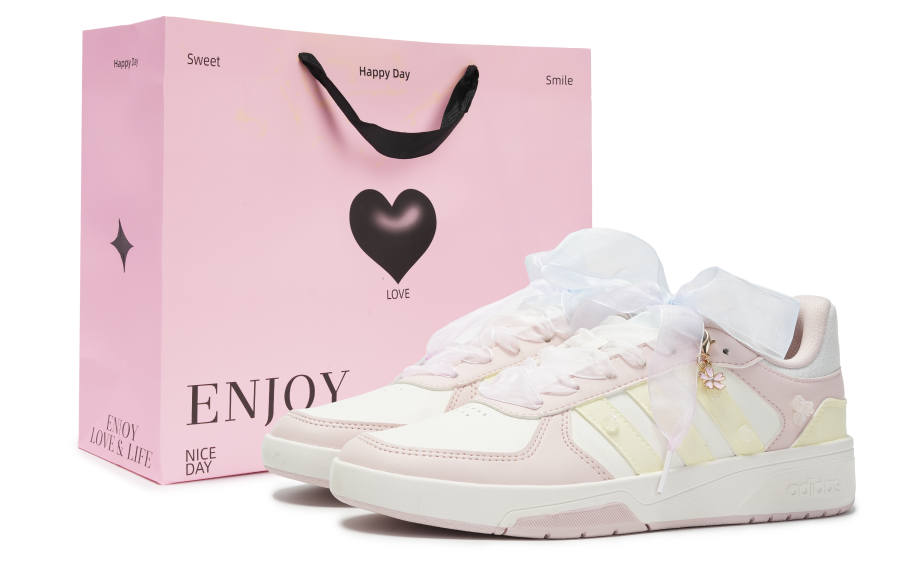 Adidas Adidas COURTBEAT Abrasion Resistant Low top Skateboard Shoes Unisex Pink