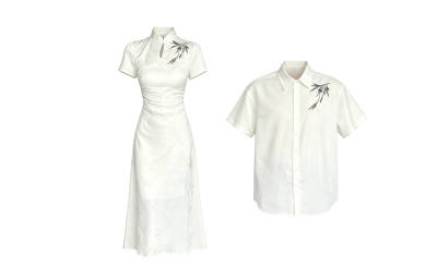 TUSHIFEI Couple Sets Women's Polo Collar Moderate Long