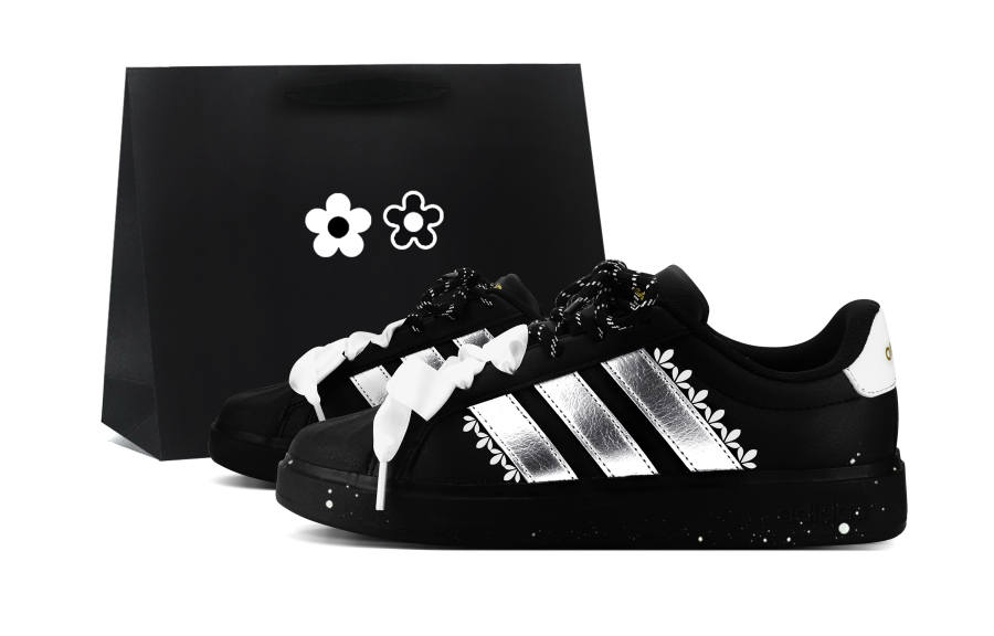 Adidas Adidas Street Talk Low top Skateboard Shoes Black Silver Teenagers