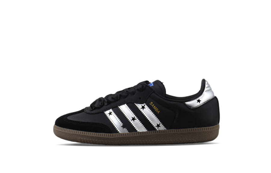 Adidas Originals SAMBA OG Slip Resistant Abrasion Resistant Low top German Army Trainers Unisex Black Silver