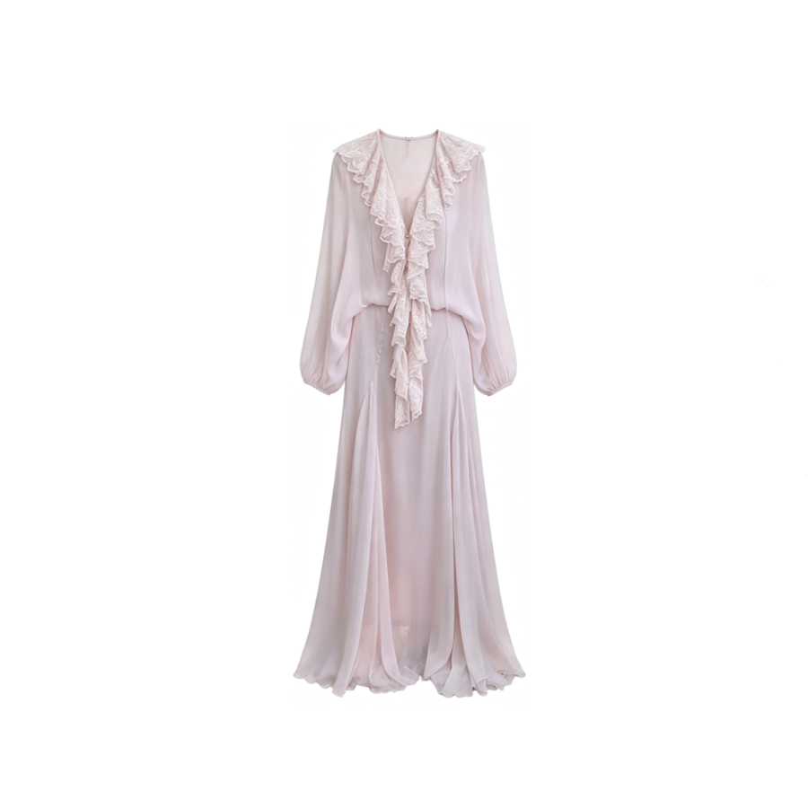 CPAURA Two Piece Skirt Sets Women's V Neck Thin Long