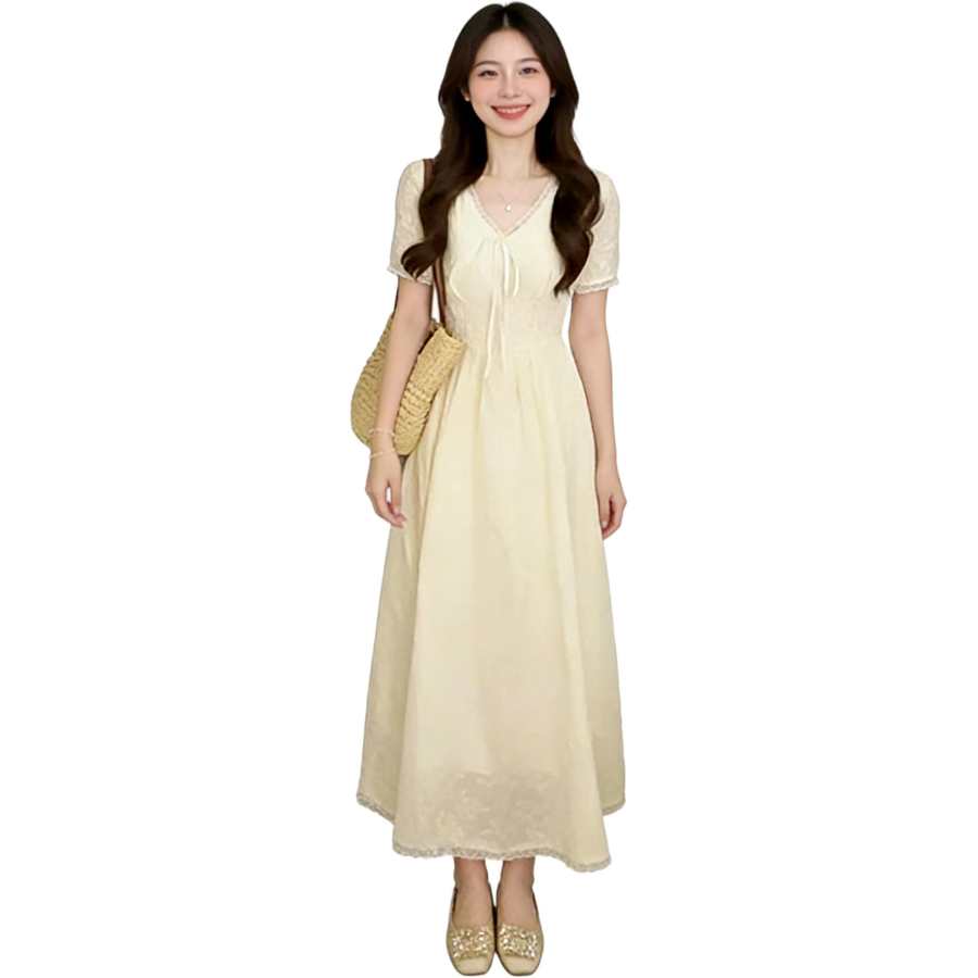 VENICEW Short Sleeved Dress Women's