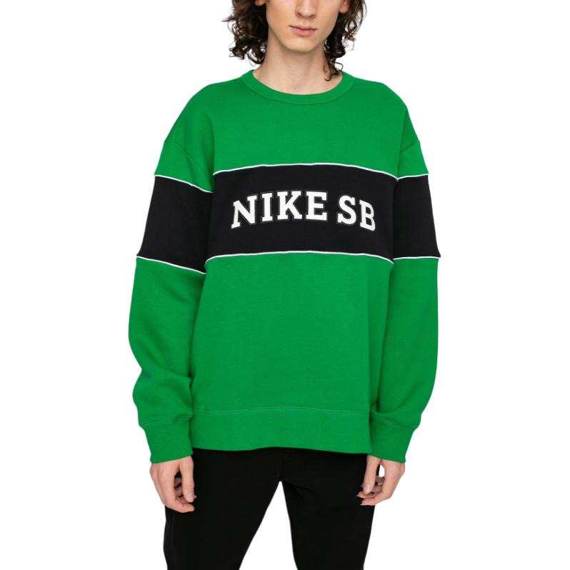 Nike Nike SB Sweatshirts Men's Green Crew Neck Moderate Straight Fit