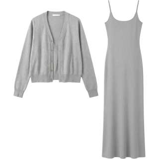 CHARM GLOW Two Piece Skirt Sets Women's V Neck Moderate Mid Length