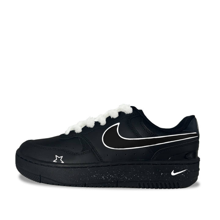 Nike Nike Gamma Force Ink Island Velvet Glow Synthetic Leather Low top Skateboard Shoes Unisex Black