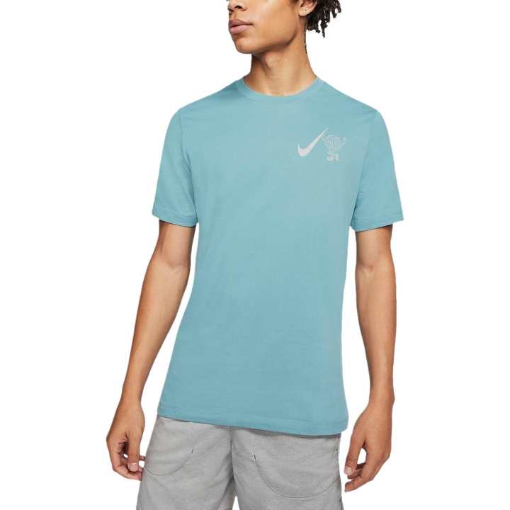 Nike Nike Dry T Shirts Men's Sky Blue Crew Neck