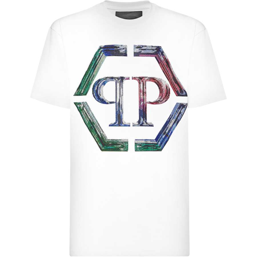 Philipp Plein Ss Strass Hexagon T-shirt