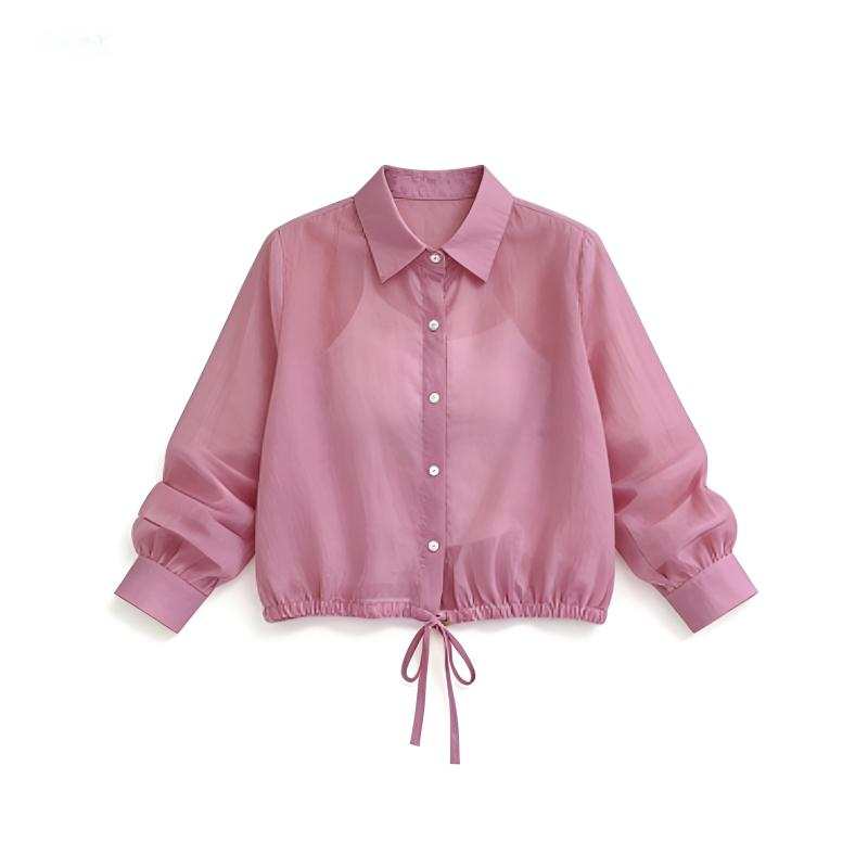 DUSHE Shirts Women's Lapel Thin Nipped In Waist