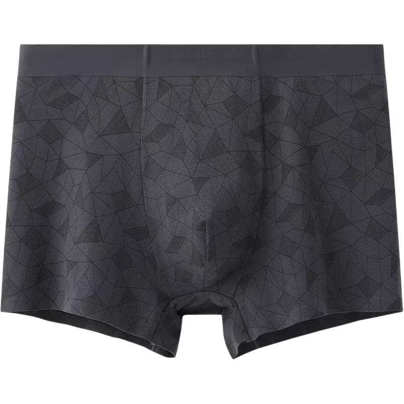 THREEGUN THREEGUN Stretch Cotton Print Boxer Briefs Seamless Breathable Comfortable Men's