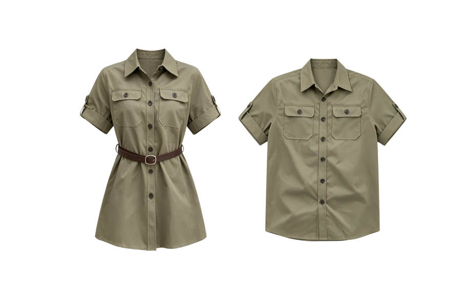 TUSHIFEI Couple Sets Women's Polo Collar Moderate Short