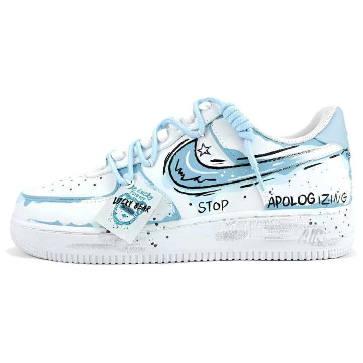 Nike Nike Air Force 1 Air Force 1, Maris Sal Monologue Thermal Coverage Low top Skateboard Shoes Unisex Sky Blue