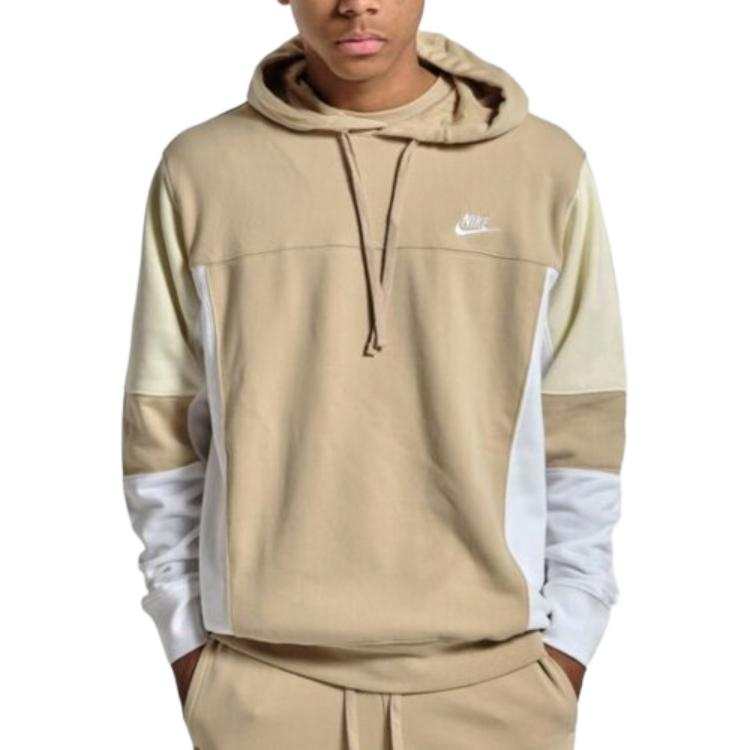 Nike Nike Sweatshirts Men's Beige Hooded Moderate Straight Fit