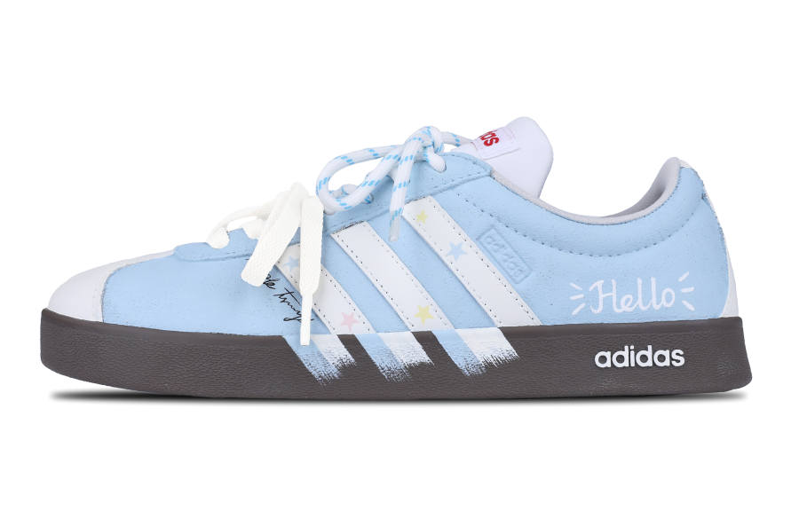Adidas Neo VL Court 2.0 Abrasion Resistant Slip Resistant Low top Skateboard Shoes Unisex Blue White