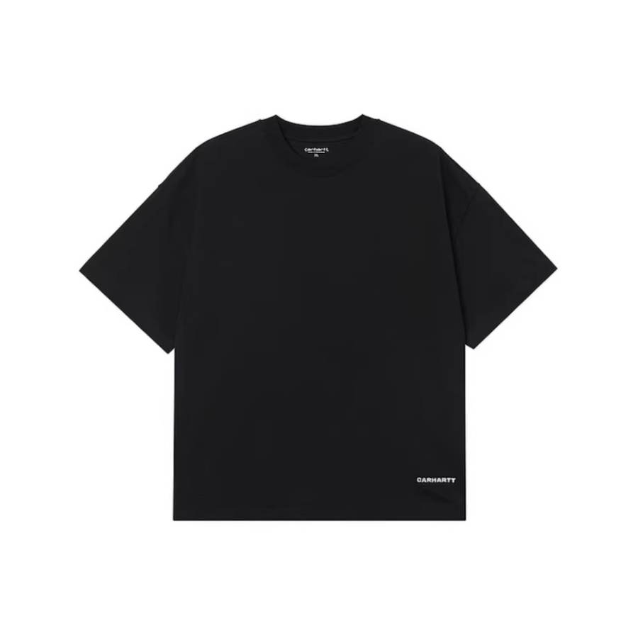 Carhartt WIP T Shirts Men's BKA/Black Crew Neck Moderate Straight Fit